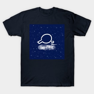table tennis, ping pong, sport, sports, active lifestyle, game, technology, light, universe, cosmos, galaxy, shine, concept T-Shirt